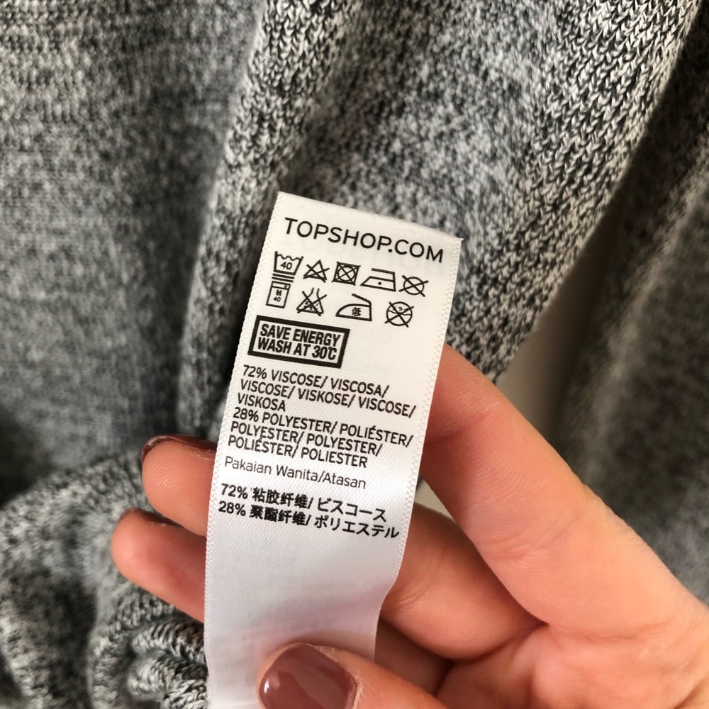 Topshop Grey Ruffle Sweater - Picture 6 of 6